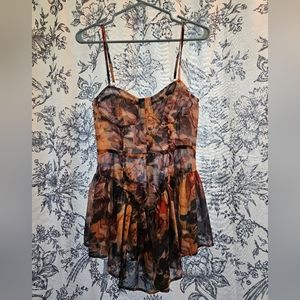 Cider small floral watercolor cottage core cami fairy dress